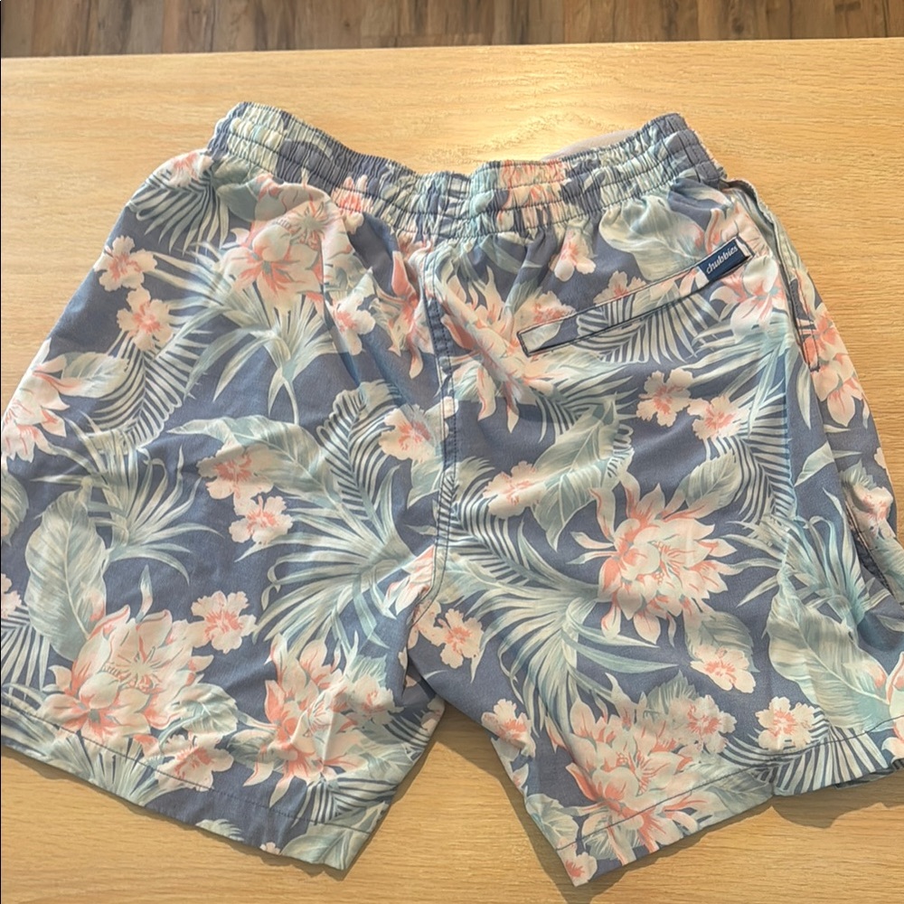 Chubbies Blue and Pink Floral Swim Trunks